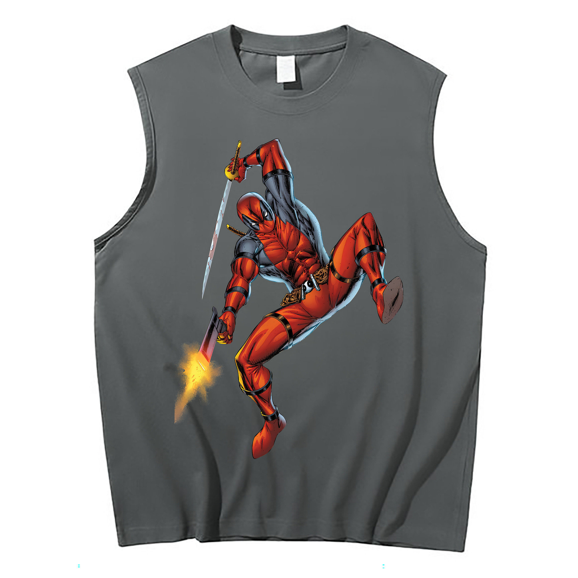 （画像用） Deadpool デッドプール コットン100％タンクトップ（フロントプリント）